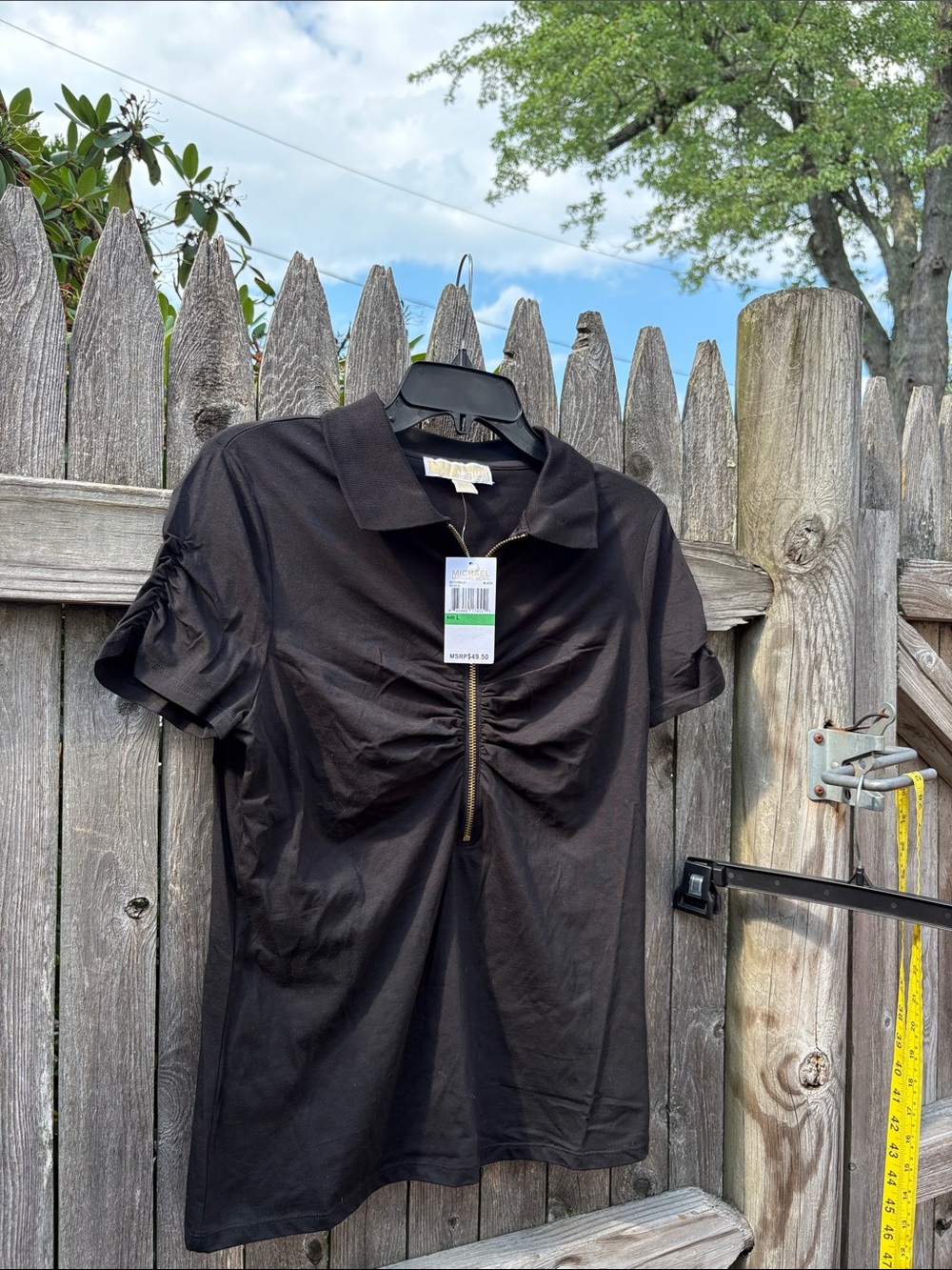 Michael Kors large black supima cotton top. NWT!!